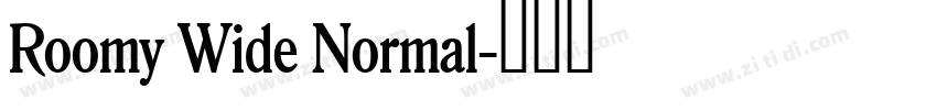 Roomy Wide Normal字体转换